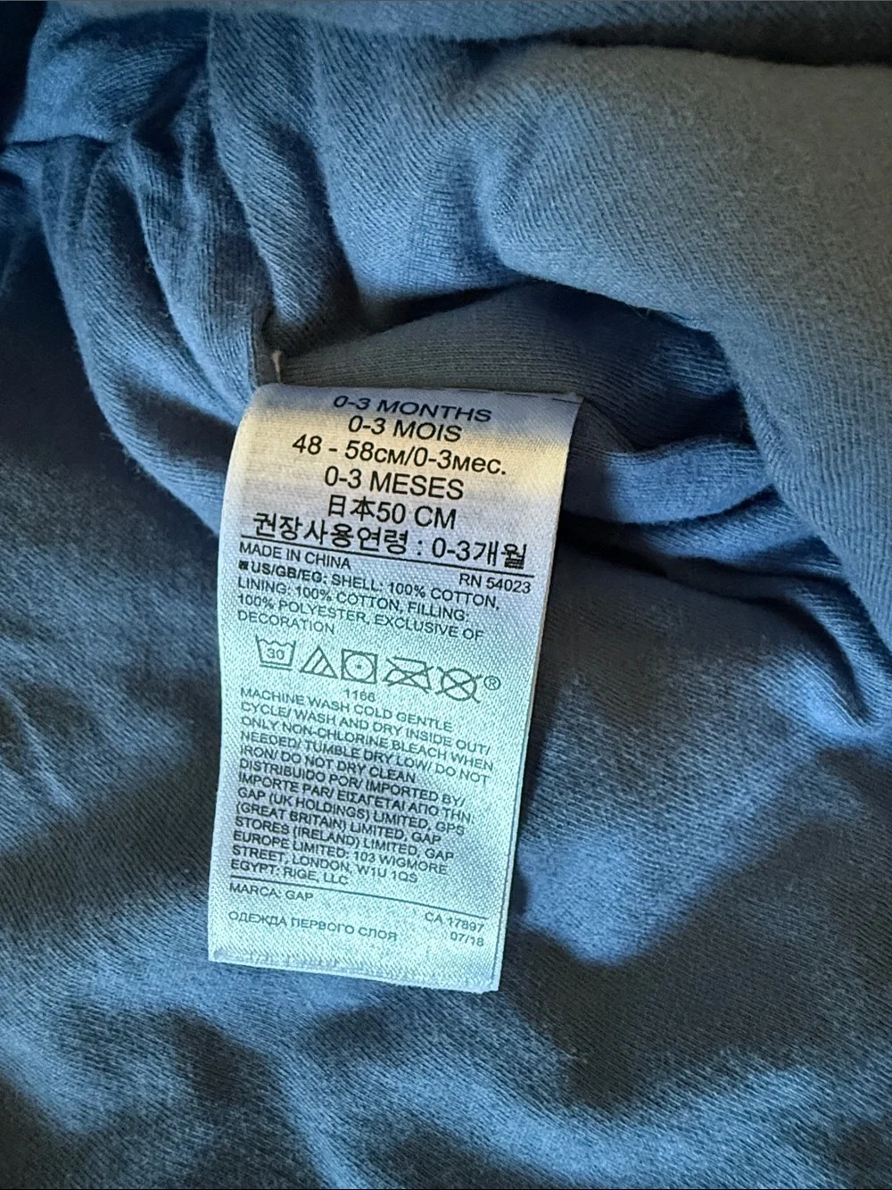 Baby Gap Bunting Size 0-3